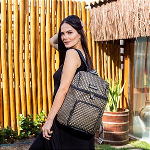 Mochila de praia Feminina em Tela palha chic