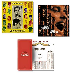 Disco de Vinil Lp Chico Buarque Paratodos + Sinal Fechado + Almanaque