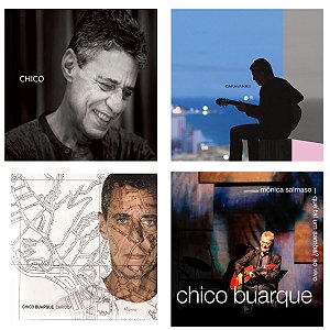 Kit Coleção 4 Cds Chico Buarque Novos e Lacrados