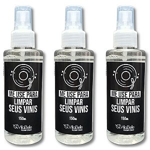 Limpa Vinil Lps Cds Dvds Vinil Discos 150ml Spray Kit 3 Un
