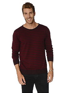 Sueter Red Feather Tricot Masculino Vermelho