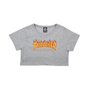 Cropped Thrasher Flame Logo Feminino