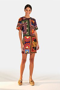 Vestido T Shirt Farm Tapeçaria Patch