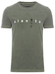 Camiseta Osklen Stone Planet Eco Masculina Verde