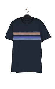 Camiseta Ellus Cotton FIne Ellus Bold Stripes Masculina Azul