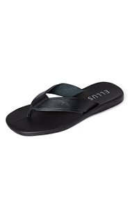 Chinelo Ellus Leather Masculino Couro Preto