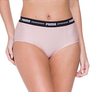 Calcinha Puma Mini Boxer Rosa Nude