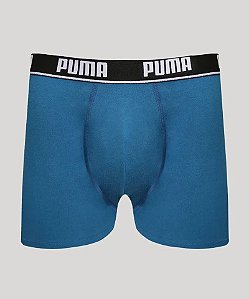 Cueca Boxer Puma Algodão Azul Cotton