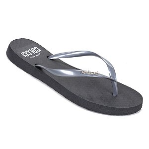 Chinelo Colcci Feminino Metallic Preto