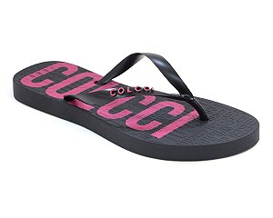 Chinelo Colcci Rio Feminino Preto e Rosa