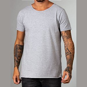 Camiseta Red Feather Básica Long Line Masculina Mescla Claro