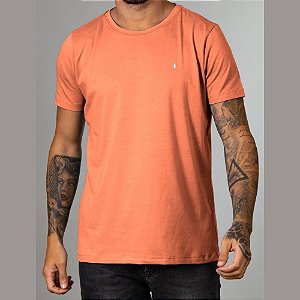 Camiseta Red Feather Básica Gola Canoa Salmão