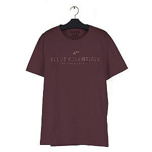Camiseta Ellus Fine Essentials Easa Masculina Bordô