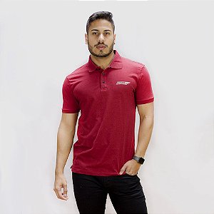 Polo Ellus Melange Easa Italic Piquet Masculina Vermelha