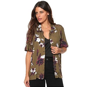 Camisa Ellus Unissex Maui Flowers Full Print Manga Curta