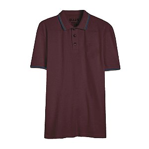 Polo Ellus Easa Frisos Classic Masculina Bordô
