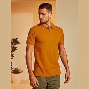 Camisa Polo Forum Masculina Marrom Tostado