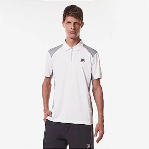 Camisa Polo Fila Fusion Plaid Masculina Branco