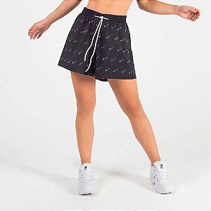 Shorts Fila Full Print Feminino Preto