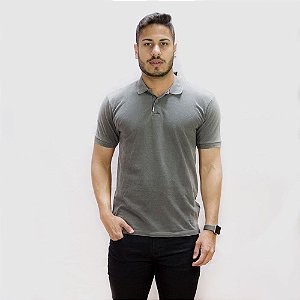 Polo Forum Slim Cinza Masculino