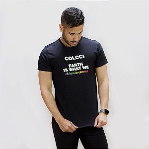 Camiseta Colcci Hearth Masculina Preta
