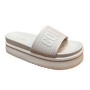 Sandália Flatform Colcci Maite Ecosoul Feminina Bege