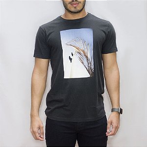 Camiseta Osklen Soft Used Folha Seca Masculina