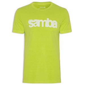 Camiseta Osklen Stone Samba Masculina Verde Citrico