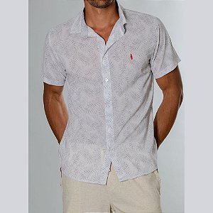 Camisa Red Feather Casual Light Leaves Branco