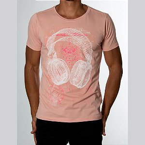 Camiseta Red Feather Headphone 10th Edition Rosa