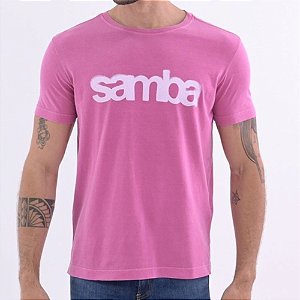 Camiseta Osklen Stone Samba Masculina Orquídea