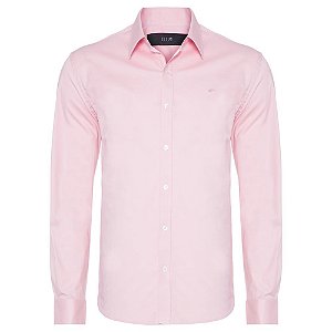 Camisa Ellus Tricoline Classic Masculina Rosa Claro