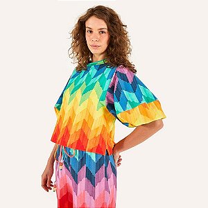 Blusa Farm Cropped Paraiso das Cores