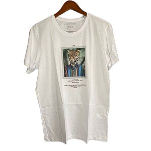 Camiseta Colcci Estampada Básica Masculina Branca