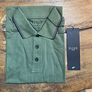 Polo Ellus Piquet Melange Easa Frisos Masculina Verde