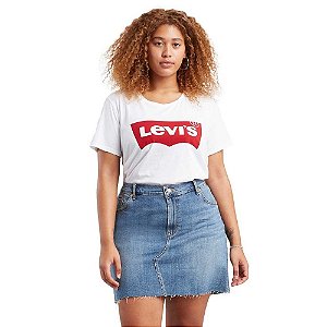 Camiseta Levi's The Perfect Tee Plus Size Feminina Branca