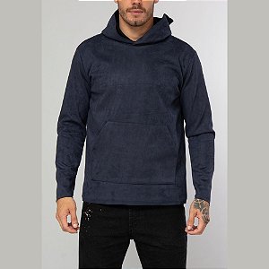 Casaco Neoprene Red Feather Ultra Suede Canguru Navy