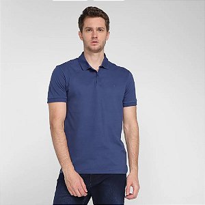 Camisa Polo Forum Masculina Azul Moondust