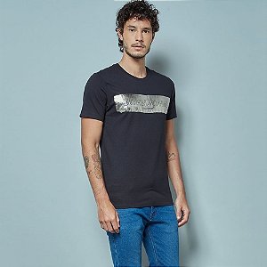 Camiseta John John Plaque Masculina Preta