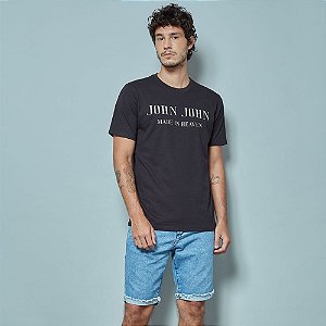 Camiseta John John Words Masculina Preta