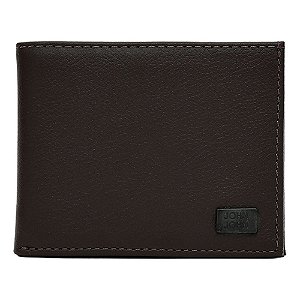 Carteira John John Black Plaque Brown Masculina