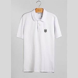 Polo Osklen Piquet MIni Brasão Embossed Masculina Off