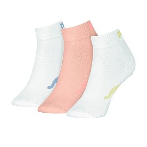 Kit 3 Meias Puma Cano Baixo Feminina 34 ao 39