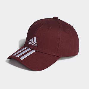 Boné  Adidas Baseball Sarja 3 Stripes Unissex Bordô