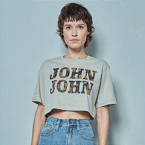 Camiseta John John Stacy Cinza Claro