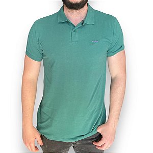 Polo Colcci Slim Bordada Verde Acra