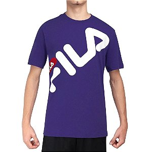 Camiseta Fila Manga Curta Big Letter Masculina Azul