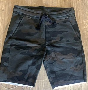 Bermuda John John Moletom Camouflage Masculina