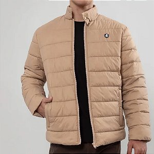 Jaqueta Colcci Puffer Masculina Gola Alta Bege Biento