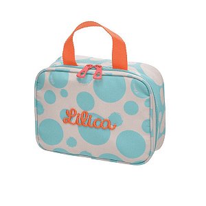 Nécessaire Lilica Ripilica Lov Spotty Verde Água Infantil